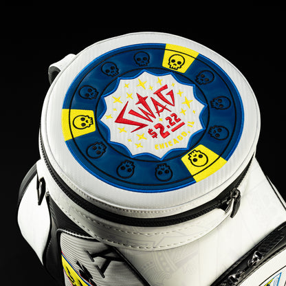 SWAG Golf Poker King golf den caddy cooler featuring king and playing card themes.