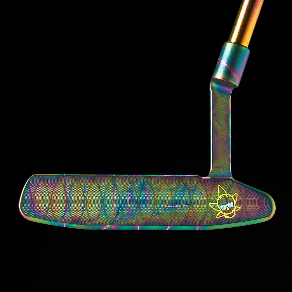 SWAG Golf Royal Highness blue dream king blue tie-dye pvd limited edition stainless steel golf putter made in the USA.