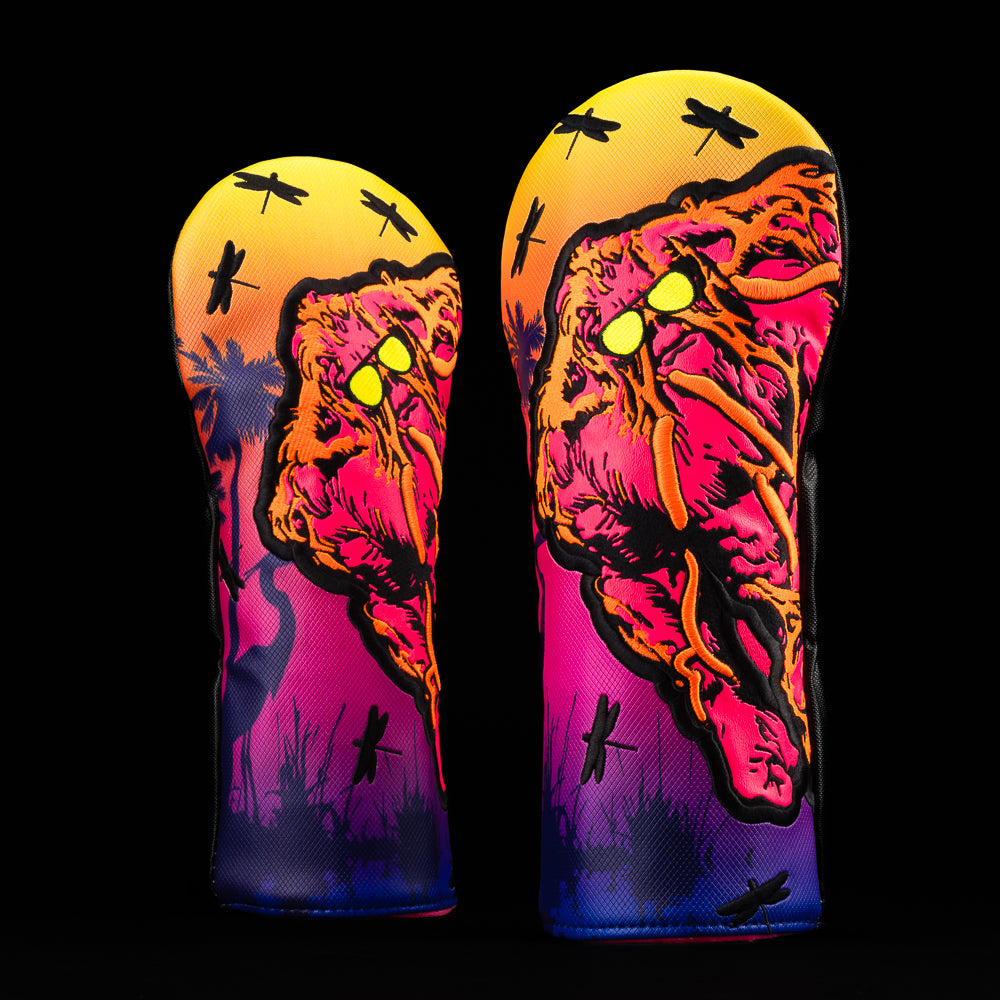 SWAG Golf SWAG Thing pink, purple, orange, blue, and yellow driver golf headcover made in the USA.