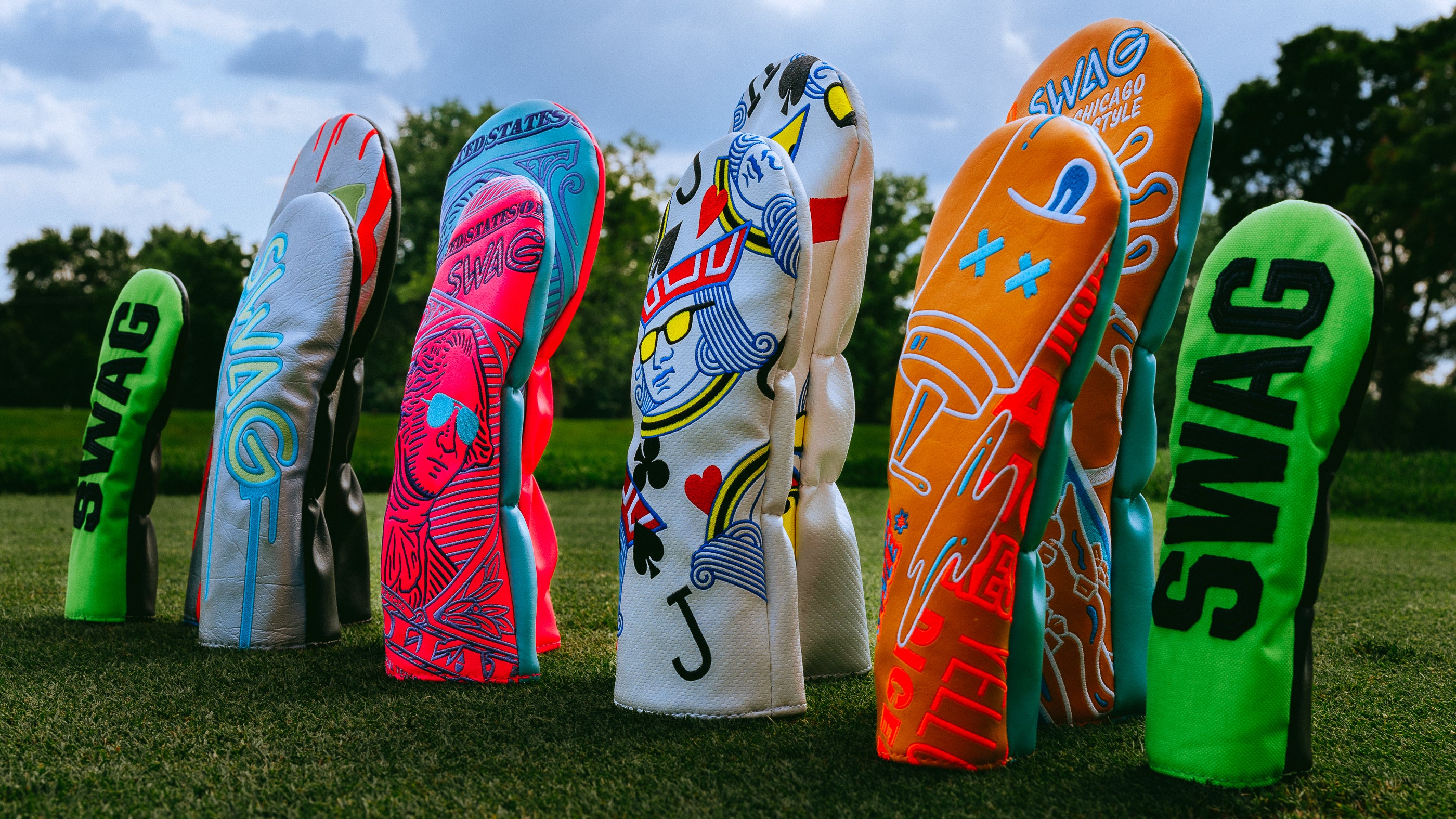 澳洲幸运5官方开奖信誉老平台 Swag Golf Core collection of driver, fairway, hybrid, and putter headcovers. Includes options for blade and mallet putters.