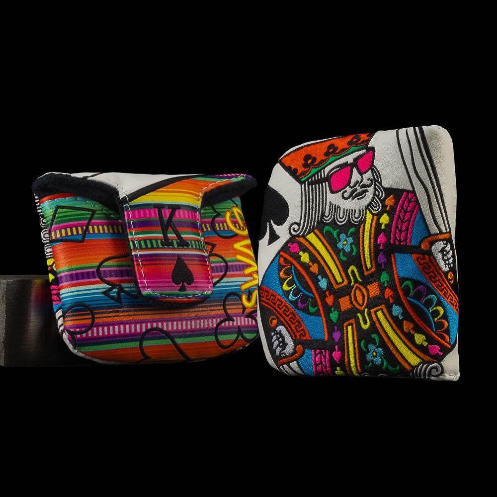SWAG Golf Serape King multicolored mallet putter golf headcover made in the USA.