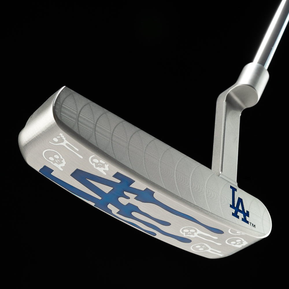 SWAG Golf x MLB officially licensed Los Angeles Dodgers Handsome One stainless steel limited edition USA-milled golf blade style putter.
