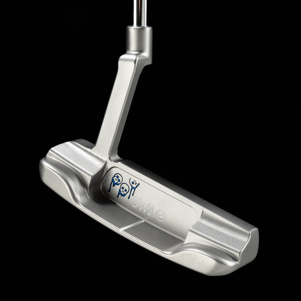 SWAG Golf x MLB officially licensed Los Angeles Dodgers Handsome One stainless steel limited edition USA-milled golf blade style putter.