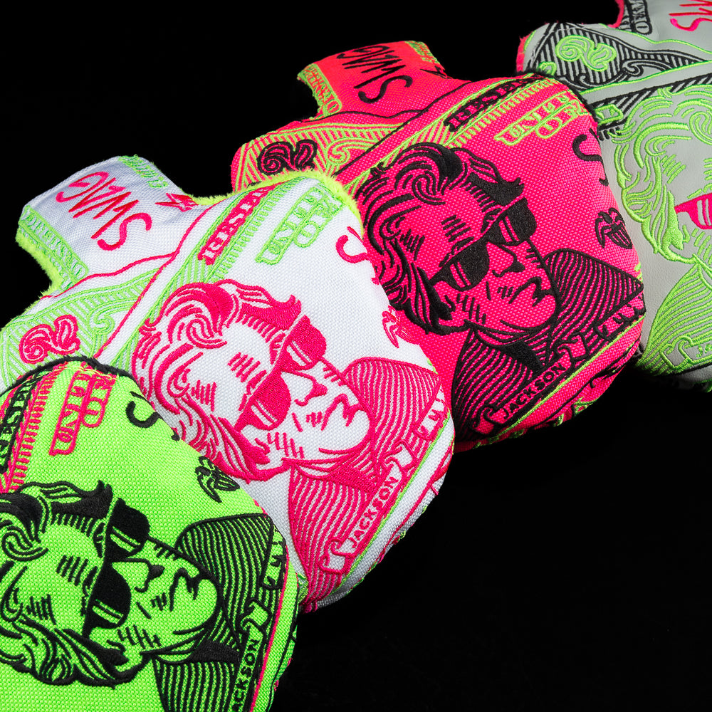 Stacked Bills currency themed boss golf mallet grab bag.