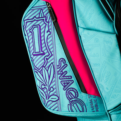 SWAG Golf Bubblegum George Washington blue and pink golf stand bag.