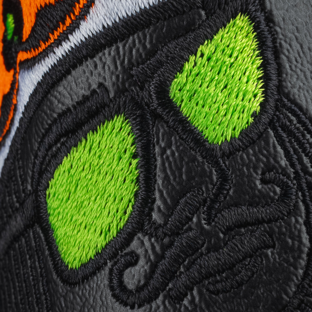 Eclipse Irish stout king black, orange, and green blade putter golf headcover made in the USA.