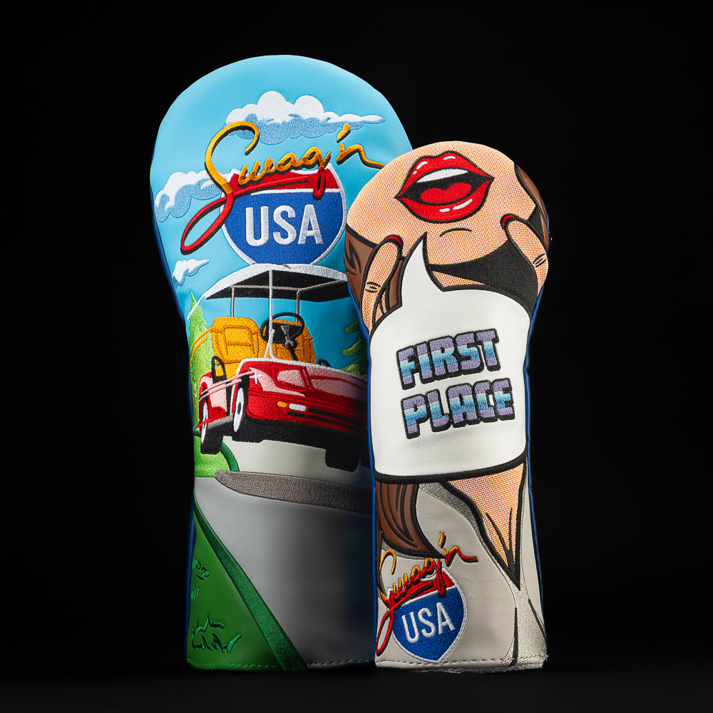 Swag n USA Wood Set golf headcover set that includes a Driver and Fairway.