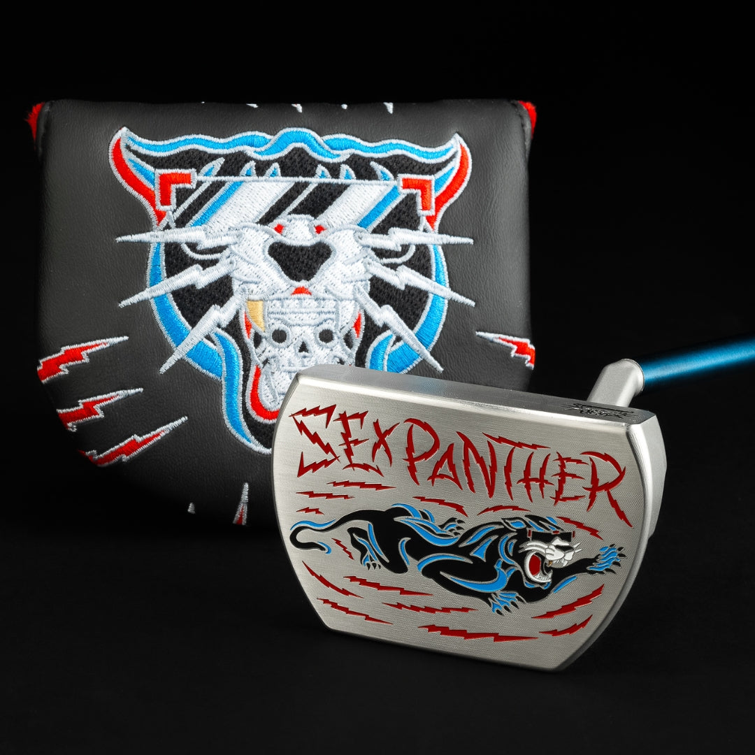 SWAG Golf Sex Panther officially licensed Anchorman stainless steel mallet golf putter milled in the USA.