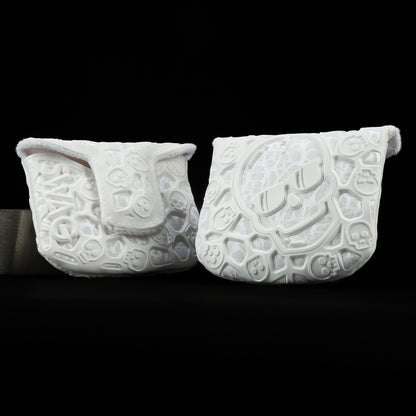SWAG Golf white skull tpu mallet golf headcover.