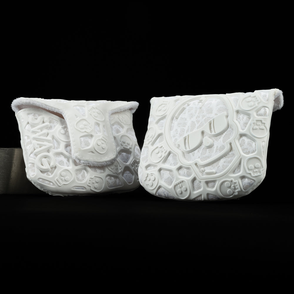 SWAG Golf white skull tpu mallet golf headcover.